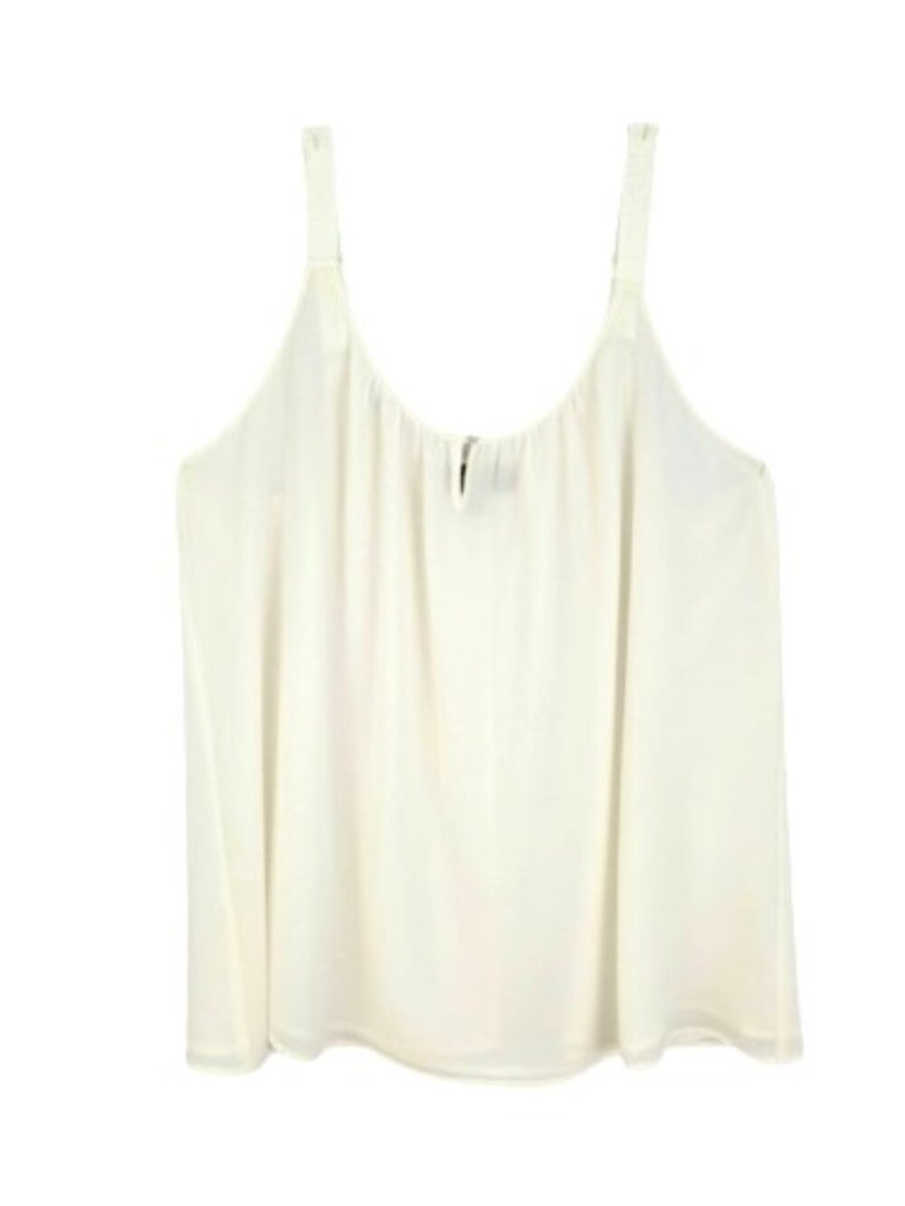 Lane Bryant Size 22 Cream Lined Keyhole Tank Blouse